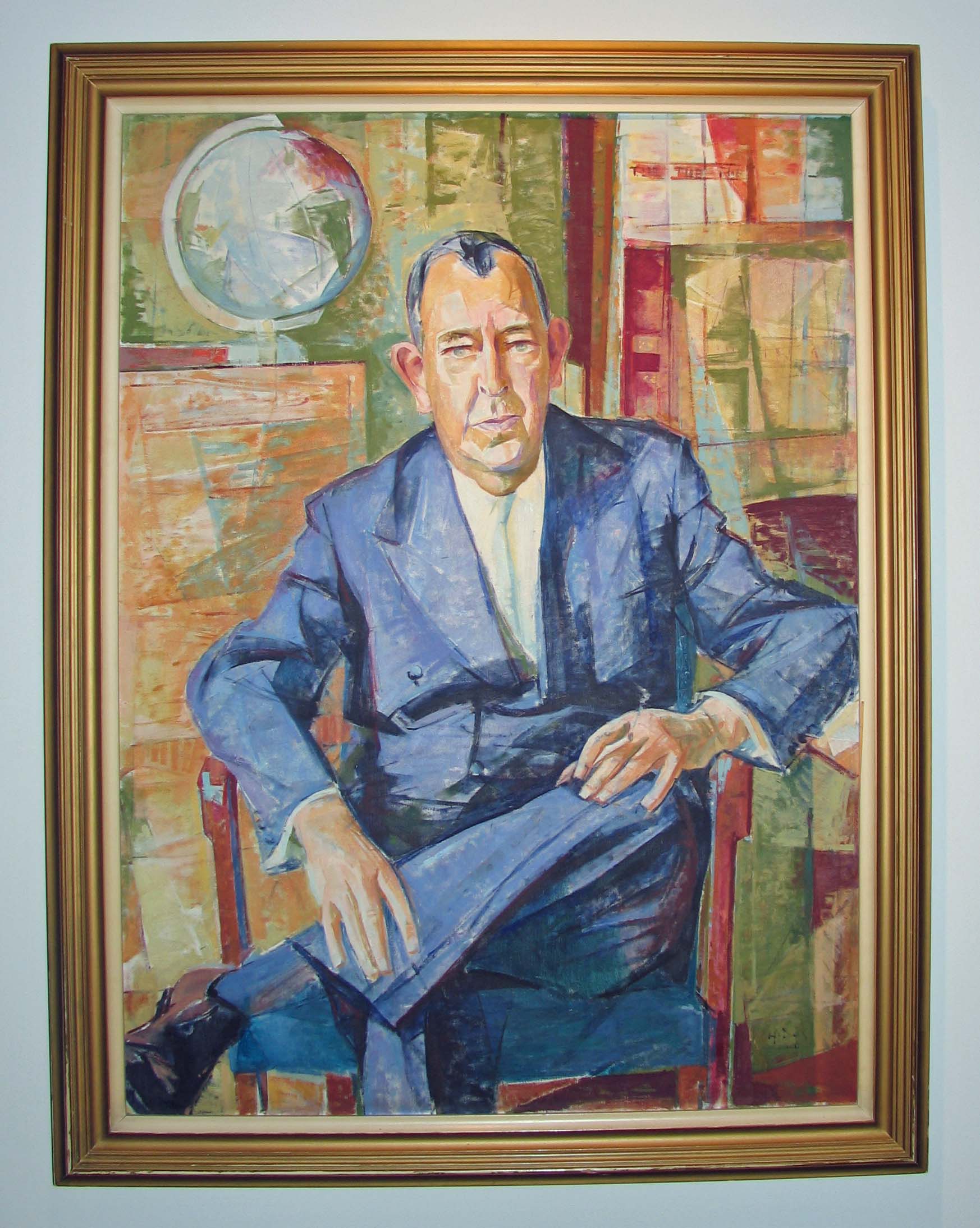 Retrato de Trygve Lie, UNNY018G, 1960, Amigos de Trygve Lie