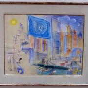 Landscape with United Nations Headquarters Building, UNNY032L, 1979, On Loan from UNICEF