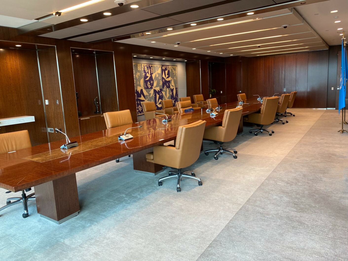 Renovated Secretary-General Suite: Conference/Dining Room, UNNY028G, 1973, Austria