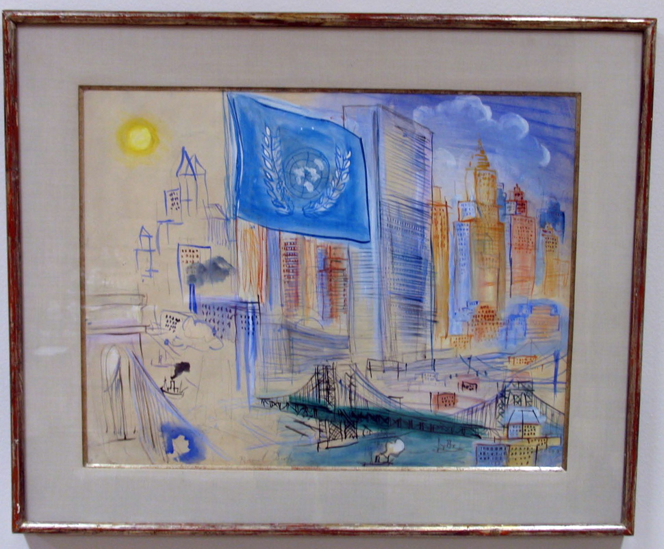 Landscape with United Nations Headquarters Building, UNNY032L, 1979, On Loan from UNICEF