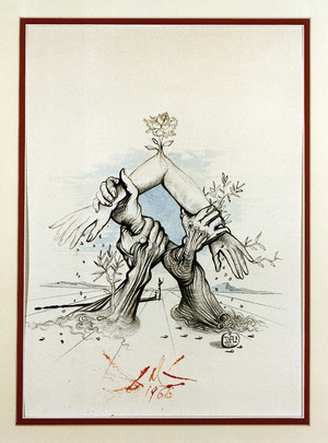 Five Continents (Clasped Hands), UNNY154G, 1966, Gift of Salvador Dalí