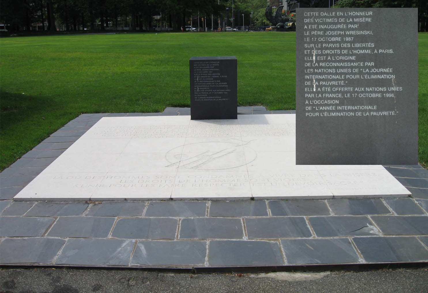Replica of Commemorative Stone in Honour of the Victims of Extreme Poverty, UNNY218G, 1996, France