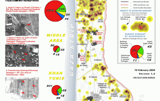 Satellite-based Gaza Strip damage assessment overview - UNITAR/UNOSAT map