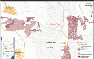 Khirbet Tana - Third large-scale demolition - OCHA map