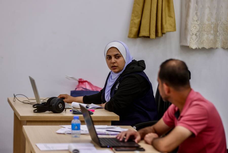 Amal's photo at the WFP office
