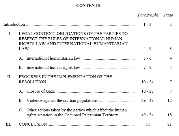 Human Rights Violations Emanating From Israeli Military Attacks In Opt Hrc Eighth Session Unhchr Report Question Of Palestine
