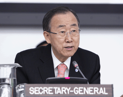 Secretary-General Ban Ki-moon speaks at the General Assembly's thematic debate, The Road to Rio+20 and beyond, on the upcoming UN Rio+20 Conference on Sustainable Development