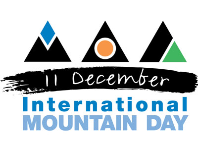 Logo of International Mountain Day. Mountains: Key to a Sustainable Future