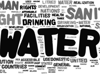 Human Right to Water and Sanitation cloud tag