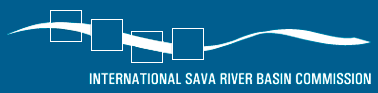 Logo de la Comisión Internacional de la Cuenca del Río Sava