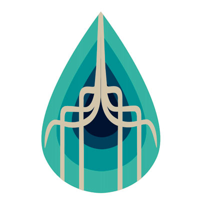 Logo de la Convención de las Naciones Unidas sobre los cursos de agua internacionales.