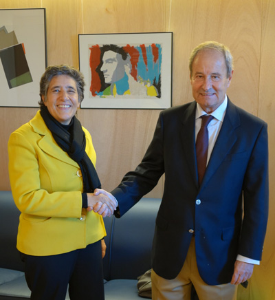 Josefina Maestu, Director of UNW-DPAC, meets with the President of the Spanish Parliamentary Commission on Agriculture, Food and the Environment