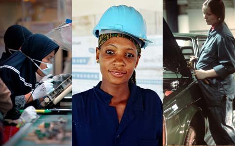 Picture of women in trade professions