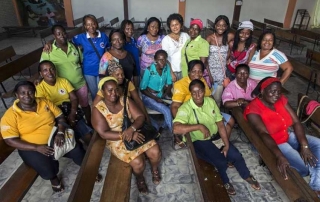 The 19 coordinators of Butterflies, a women's rights network in Colombia, which also has 100 core volunteers. They put their lives on the line to assist forcibly displaced women and those who have been subject to sexual or physical violence. Photo: UNHCR/L. Zanetti