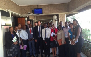 Alhendawi with members of Kenya Parliamentary Committee on Youth and the UN-Habitat Youth team