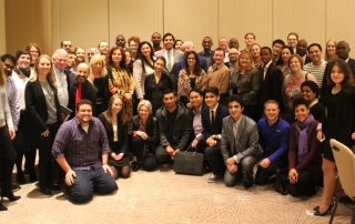 A group shot at the International Stakeholder's Meeting before the First Global Forum on Youth Policies