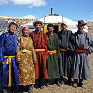 蒙古一户农村家庭