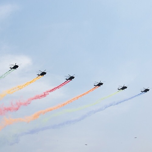 北京举行的二战结束70周年纪念活动上的航空表演。联合国图片/Eskinder Debebe