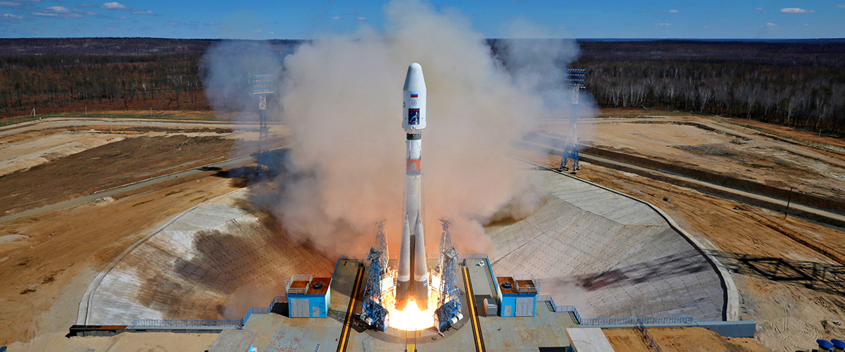 俄罗斯东方航天发射场的首次发射。俄罗斯联邦航天局图片